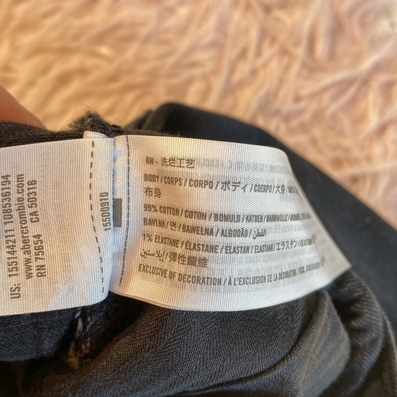 Abercrombie & Fitch The Ankle Straight Ultra High Rise Black Jeans sz 28 - Picture 9 of 11